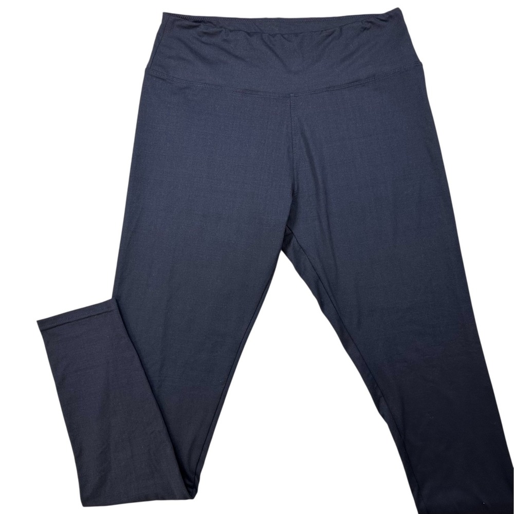 SATINA Navy Blue High‎ Waisted Leggings Women's One Size S-L NEW